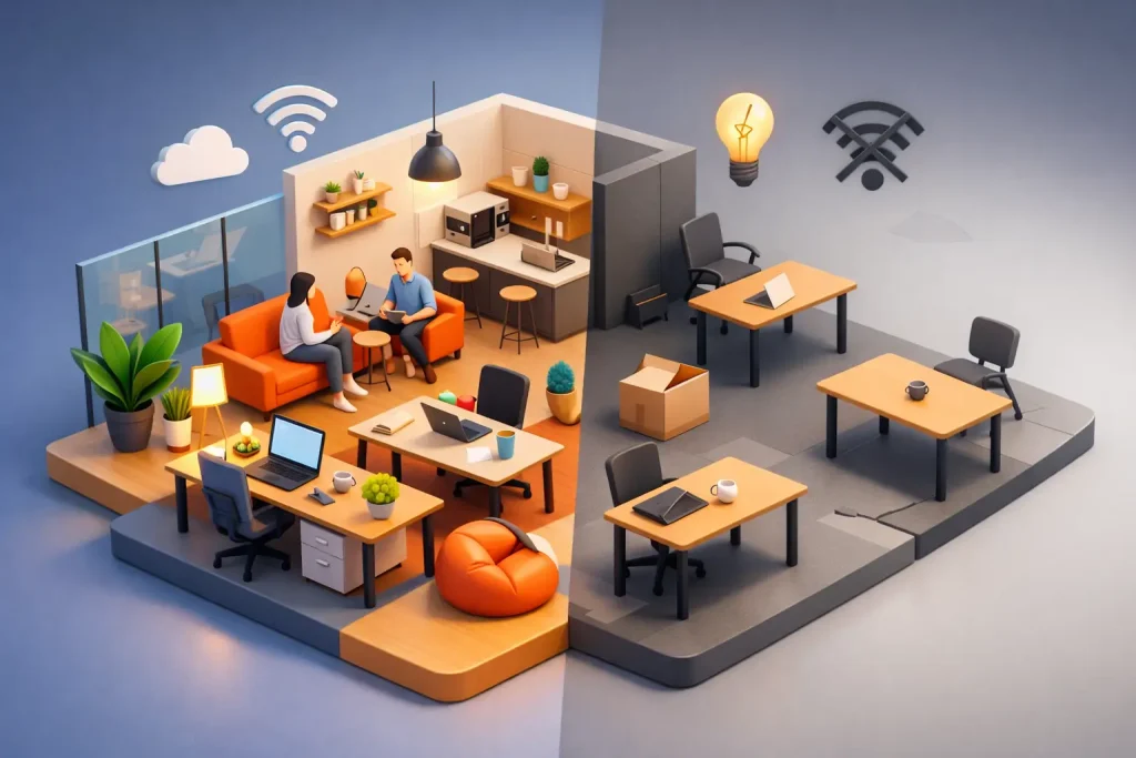 Qué incluye un coworking y qué no