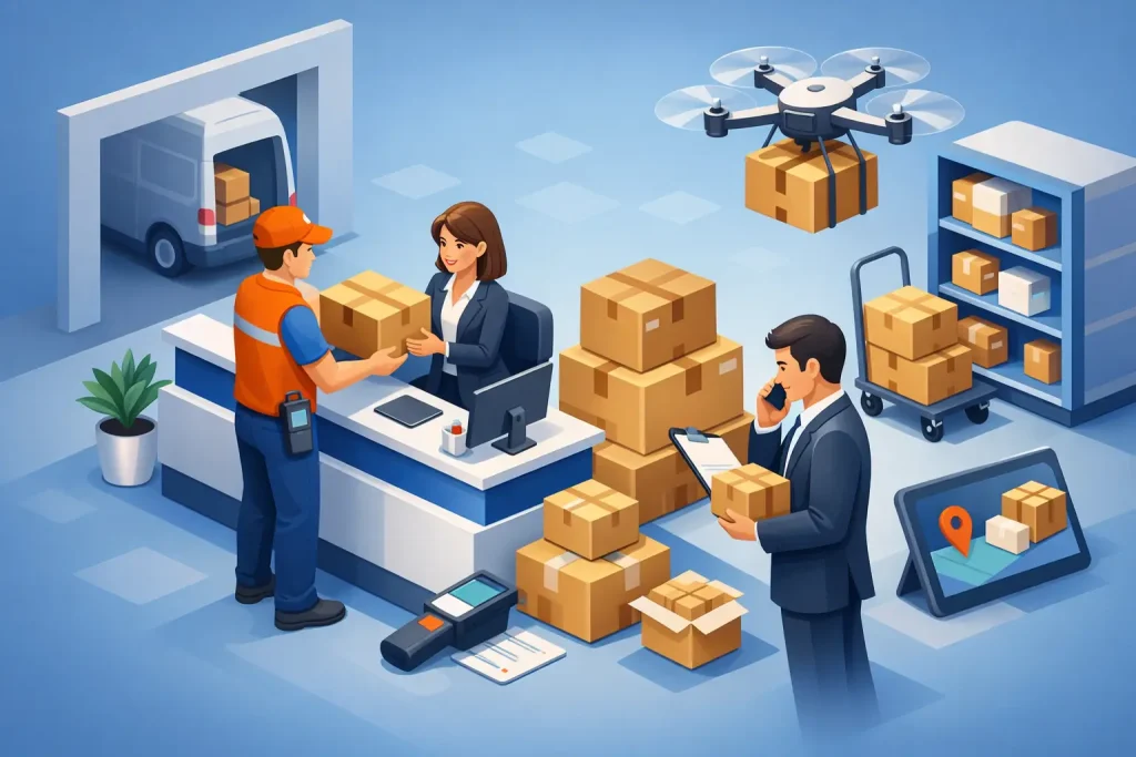 Recepción de paquetería para negocios
